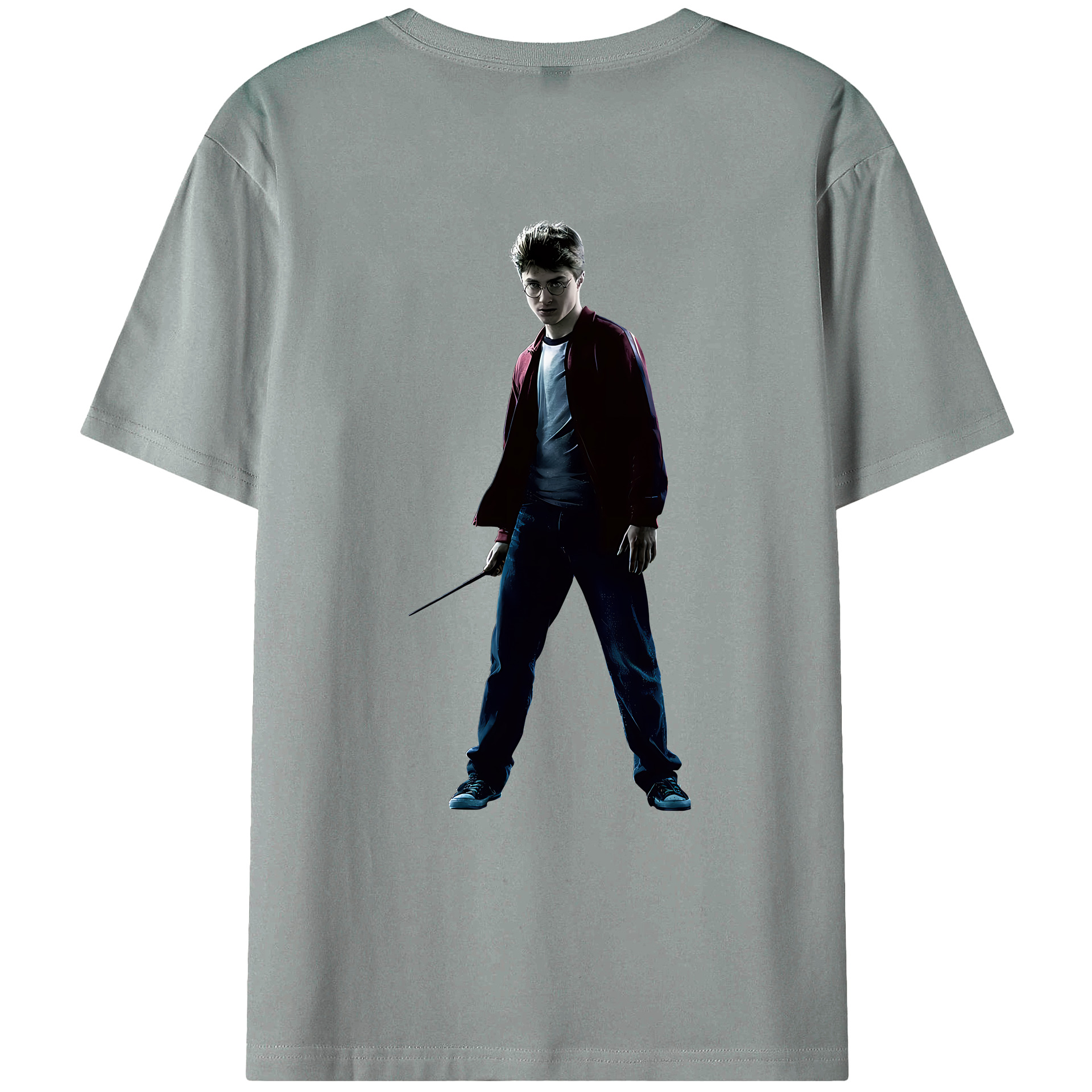 （画像用） Harry Potter ハリー・ポッターシリーズ 綿100％ メンズ半袖Tシャツ（バックプリント） 通気性